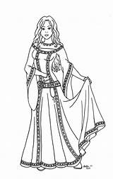 Medieval Princess Drawing Clipart Getdrawings sketch template