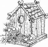 Coloring Pages Adults Christmas Adult Bird House Printable Garden Village Birdhouse Realistic Sheets Difficult Houses Book Drawing Books Fairy Bing sketch template