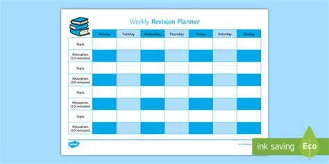 revision timetable template classroom management
