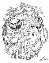 Wonderland Tattoo Flash Alice Cat Cheshire Coloring Pages Deviantart Caterpillar Drawing Evil Quotes Adult Creepy Tattoos Laugh Cry Later Now sketch template