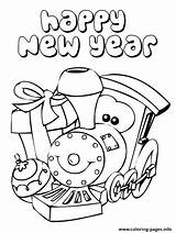 Coloring Year Pages Happy Years Train Eve Cute Printable Says Little Color Print Kids Sheets Bear Teddy Getdrawings Getcolorings Comments sketch template