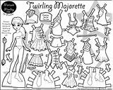 Paper Doll Printable Dolls Pages Coloring Monday Majorette Twirling Marisol Paperthinpersonas Print Marisole Clothes Color Baton Kids Click Getdrawings Choose sketch template