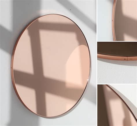 Tinted Mirror Rose Gold Mirror Copper Frame Bronze Patina Large