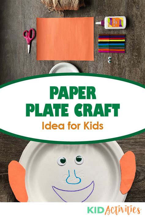 easy paper plate face craft  kids