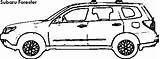Subaru Coloring Pages Outback Forester Template Car sketch template