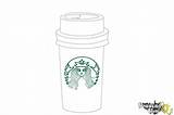 Starbucks Cup Draw Coloring Step Drawingnow Print sketch template
