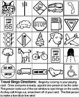 Bingo Travel Crayola Board Coloring Pages Printable Trip Road Car Games sketch template