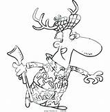 Deer Antlers Outlined Hunt Toonaday Albanysinsanity Getdrawings Redneck sketch template