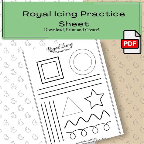 template  printable icing practice sheets  printable