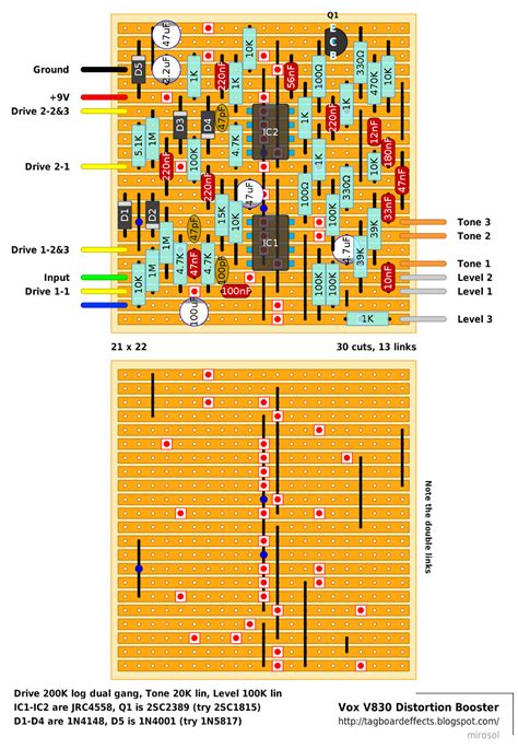 guitar amp footswitch schematic