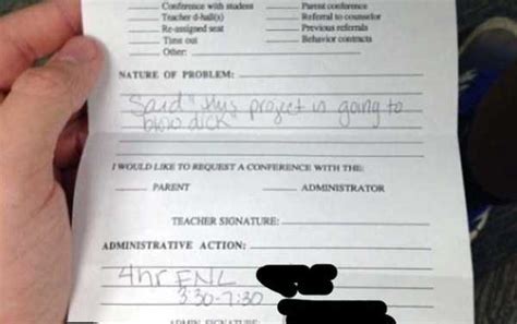 hilariously ridiculous reasons to get detention klyker