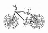 Coloring Bicycle Pages Print sketch template