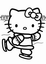 Kitty Hello Coloring Skating Ice Pages Printable Drawing Color Skates Print Supercoloring Cartoon Categories Getdrawings Line Characters sketch template