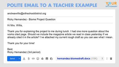 proper email  teacher