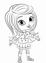 Shine Shimmer Coloring Pages Leah Kids sketch template
