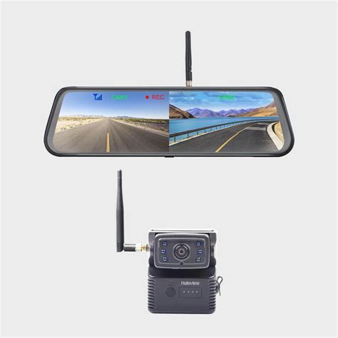 handy  wireless rear view mirror dashcam backup camera hitch camera
