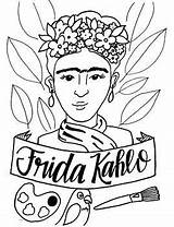 Frida Kahlo Coloring Printable Sheet History Preview sketch template
