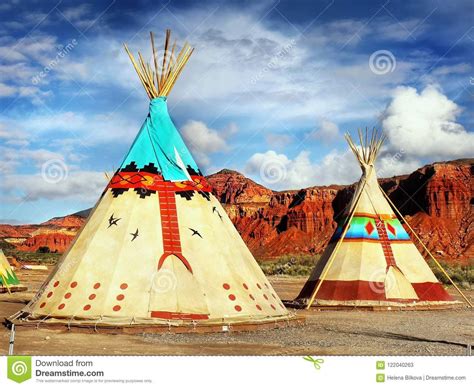 Photo About Native American Indian Tents Teepee