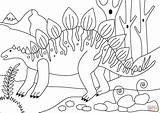 Coloring Stegosaurus Pages Printable Drawing sketch template