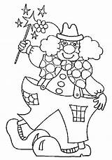 Coloring Clown Pages Carnival Funny Color sketch template