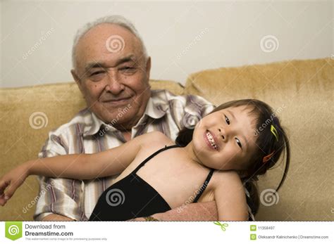 grandpa and grand daughter stock image image of indoor 11358497