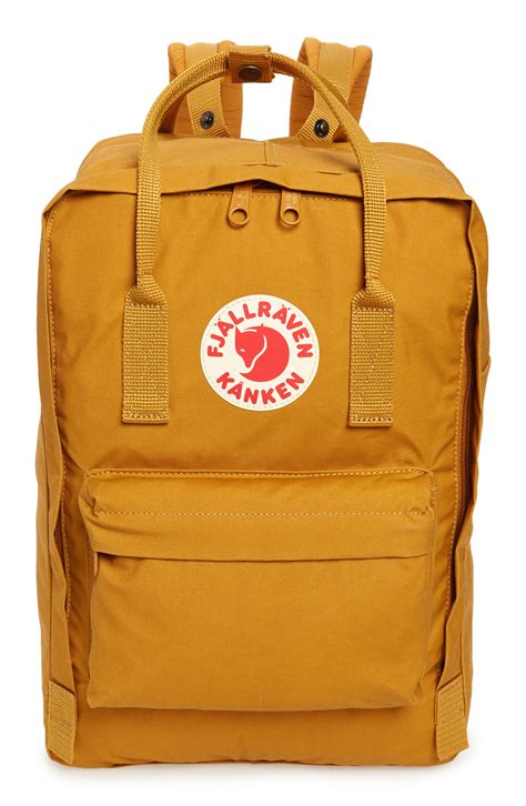 fjallraven kanken laptop backpack  yellow lyst