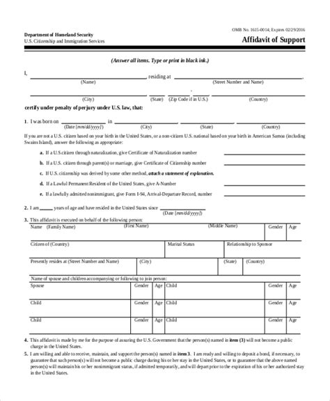 affidavit form  marriage samples  ms word
