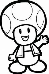 Coloring Pages Toadstool Mushroom Mario Getcolorings Super Color sketch template