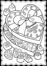Candy Valentine Coloring Pages Digital Stamping Freebie Craftgossip Dover Publications Books sketch template