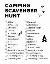 Scavenger Camping sketch template