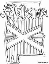 Alabama Coloring Pages State Symbols Mississippi Doodle History Alley Sheets Getcolorings Usa Color Symbol Popular Library Print Choose Board Coloringhome sketch template