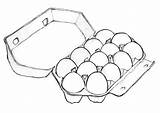Egg Drawing Carton Eggs Outline Dozen Baker Clipart Pack Package Concept Getdrawings Bakers Food sketch template