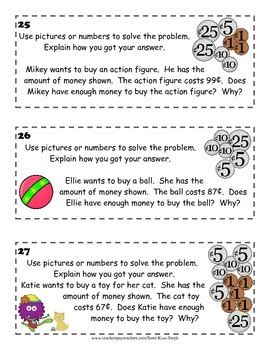 money word problems  kiwi steph teachers pay teachers