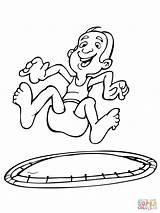 Coloring Jumping Trampoline Printable Pages Funny Jump Color Girl Online Balance Book Doll Unique American Supercoloring Beam Dot Divyajanani Popular sketch template