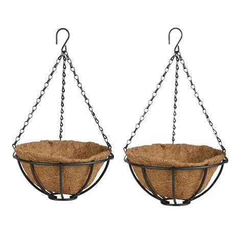 stuks metalen hanging baskets plantenbakken met ketting  cm inclusief kokosinlegvel