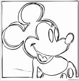 Andy Warhol Mouse Mickey Pages Coloring Color Online sketch template