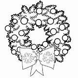 Wreath Christmas Coloring Pages Printable Ornaments Clipart Sheets Wreaths Holiday Pretty Drawing Clip Kids Book Color Merry Print Religious Noel sketch template