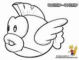 Mario Coloring Pages Super Bros Brothers Cheep Print Bad Koopa Guys Printable Troopa Kids Characters Guy Annoying Orange Colouring Color sketch template