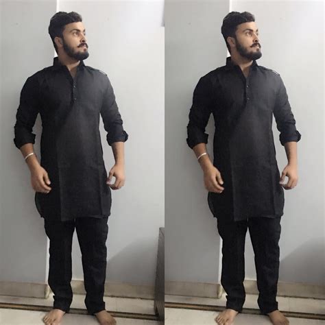 black kurta pajama  men