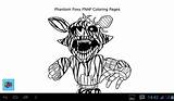 Foxy Fnaf Phantom Coloring Draw Pages Template sketch template