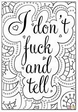 Coloring Pages Fuck Tell Don Printable sketch template