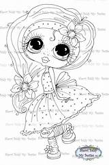 Big Little Coloring Pages Eyes Digi Girl Eye Stamps Etsy Digital sketch template