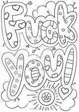 Coloring Pages Fuck Adult Printable Colouring Adults Sheets Word Cool Books Color Printables Swear Mandala Book Quote Board Around Find sketch template