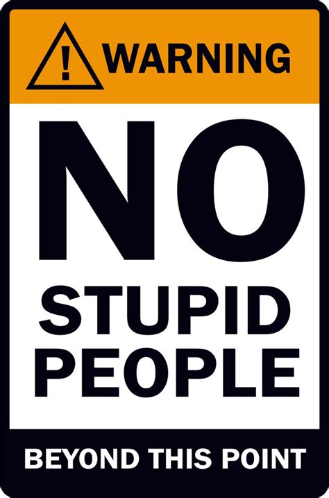 Warning No Stupid People Paper Print Humor Posters In India Buy