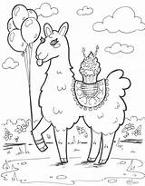 Llama Candice Grosenick Scyapinc sketch template