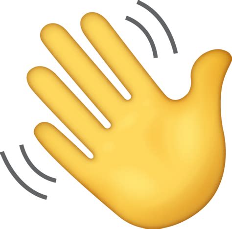 waving hand emoji   ios emojis emoji island