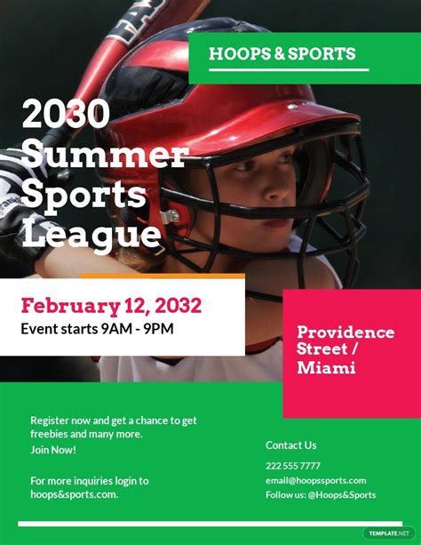 summer sports event flyer template   word  psd