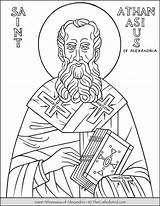 Athanasius Alexandria Thecatholickid Orthodox Saints Feastday sketch template