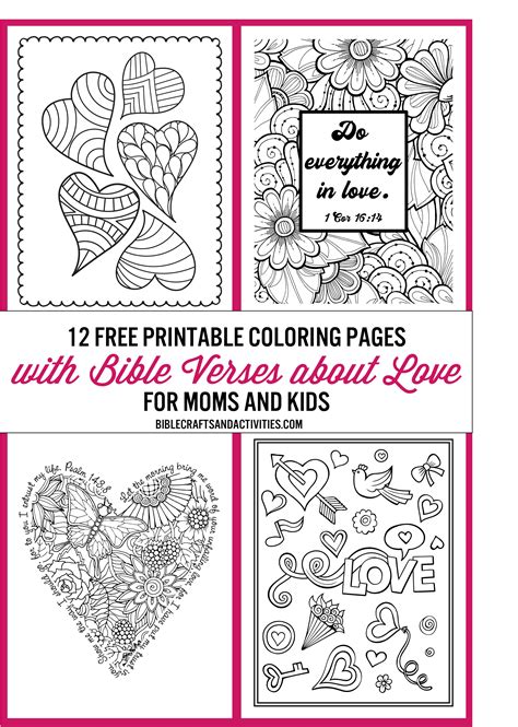 printable coloring pages valentine love bible verses bible
