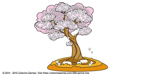 spring tree coloring games  coloring pages